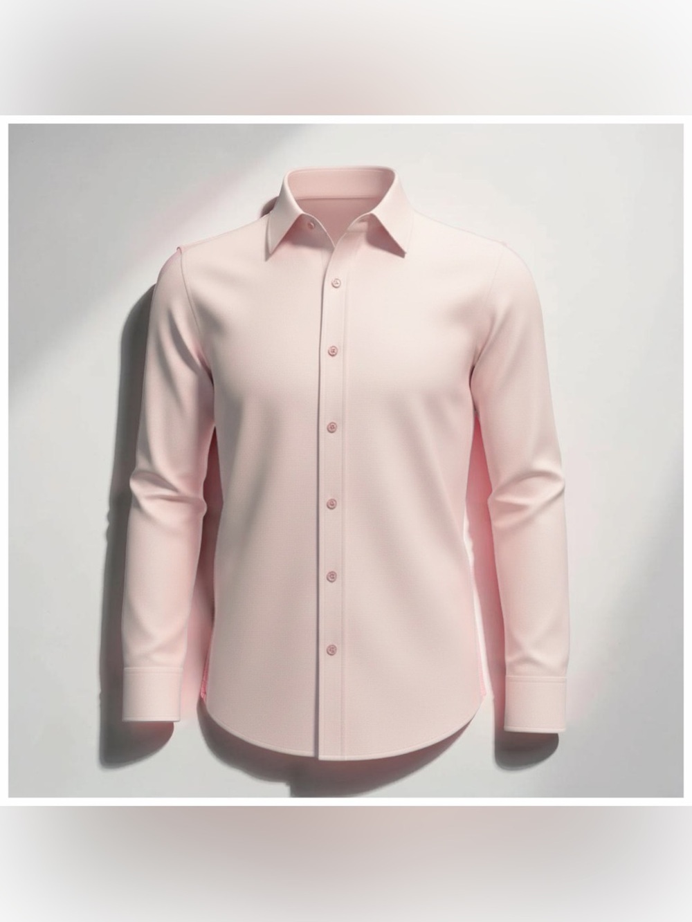 Brioni Men’s Pure Cotton Dress Shirt. Pink. 44” x 17.5”
